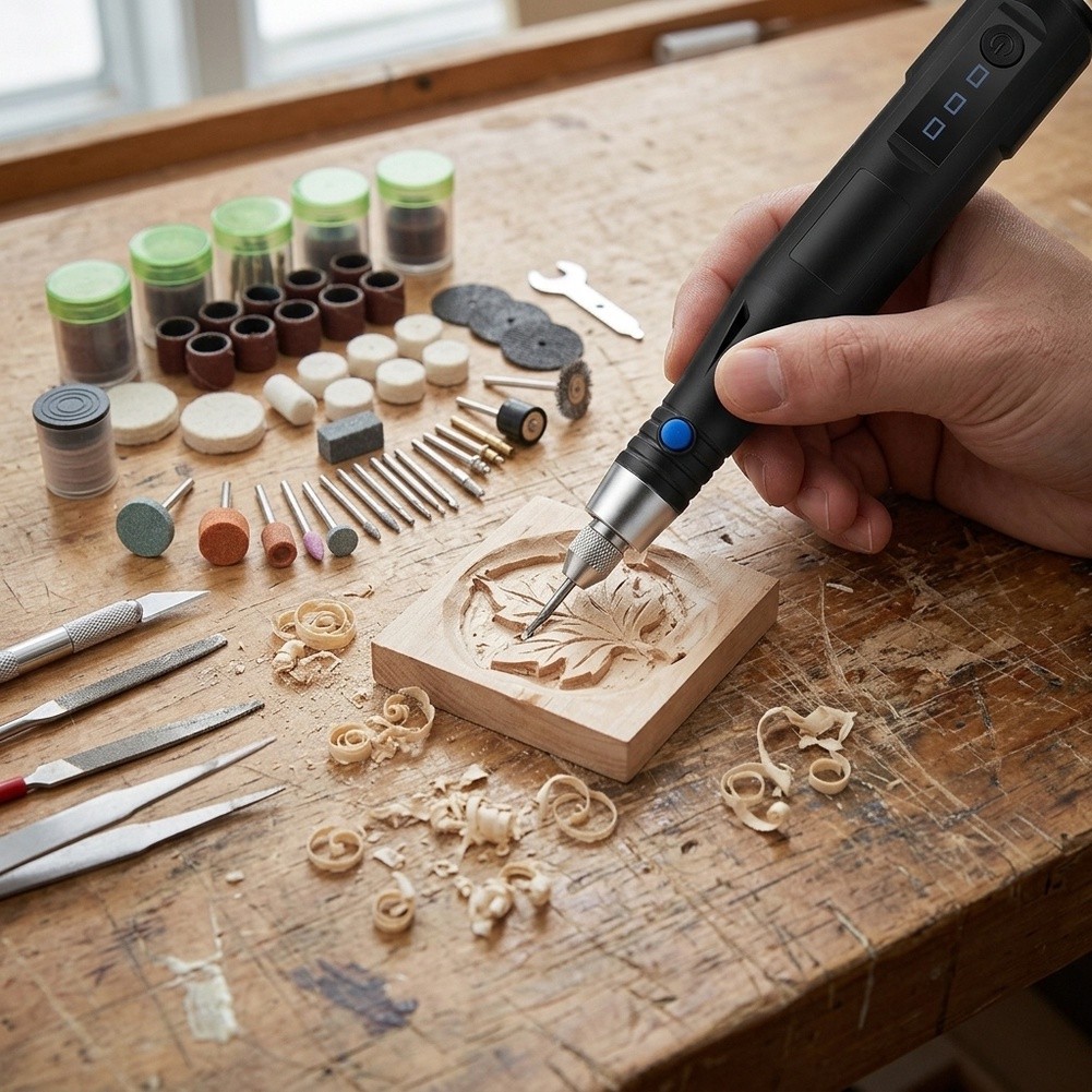 Tools At Workshop - Elektrische graveerpen met boormachine, geschikt voor