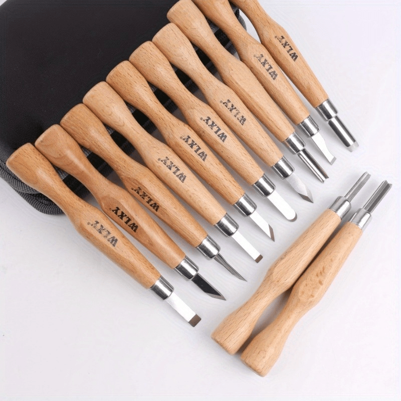 Chisel Set Wood - Set van 12 professionele houten snijbeitels
