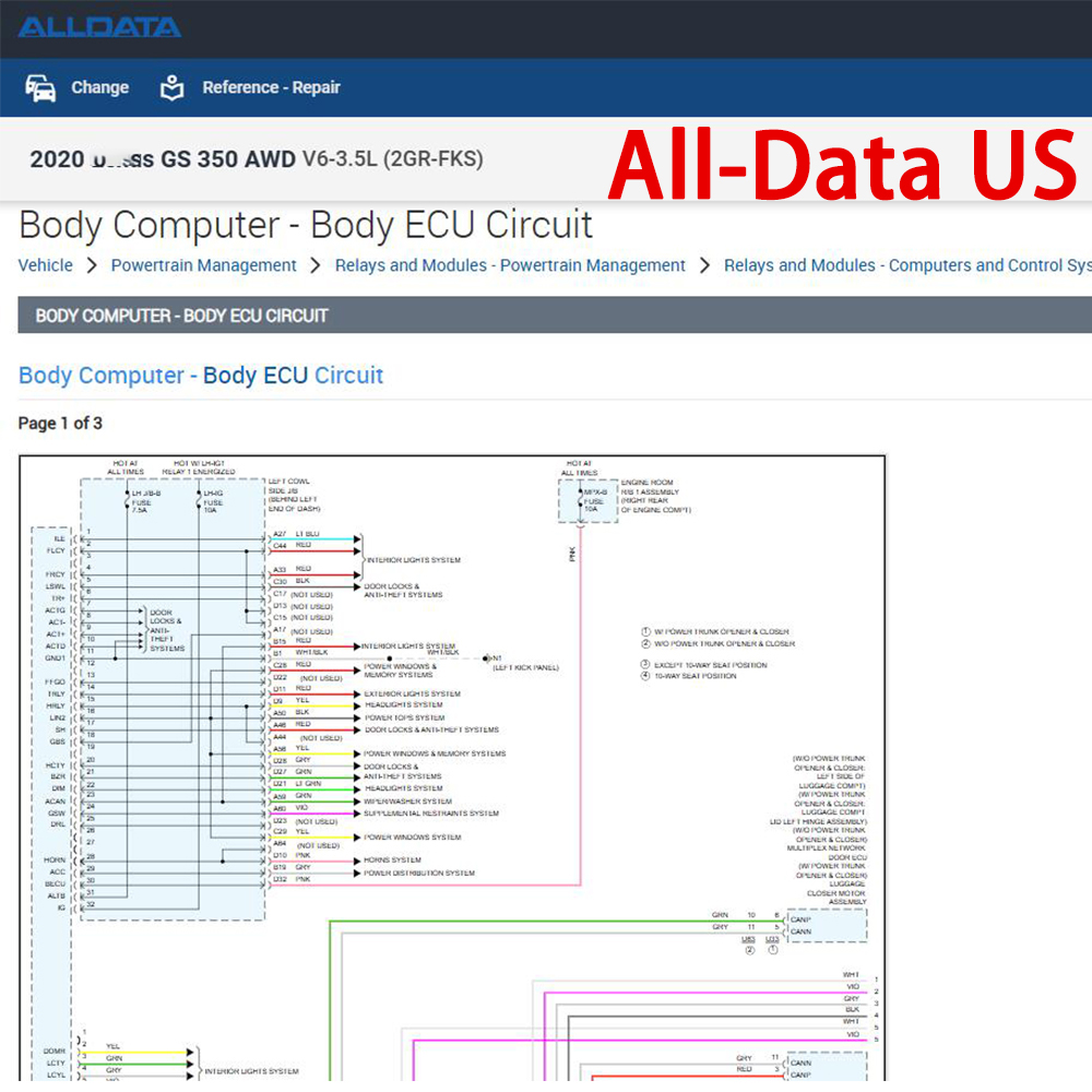 1 jaar volledige Alldata US-ve - Workshop Tools Online recensie en prijs
