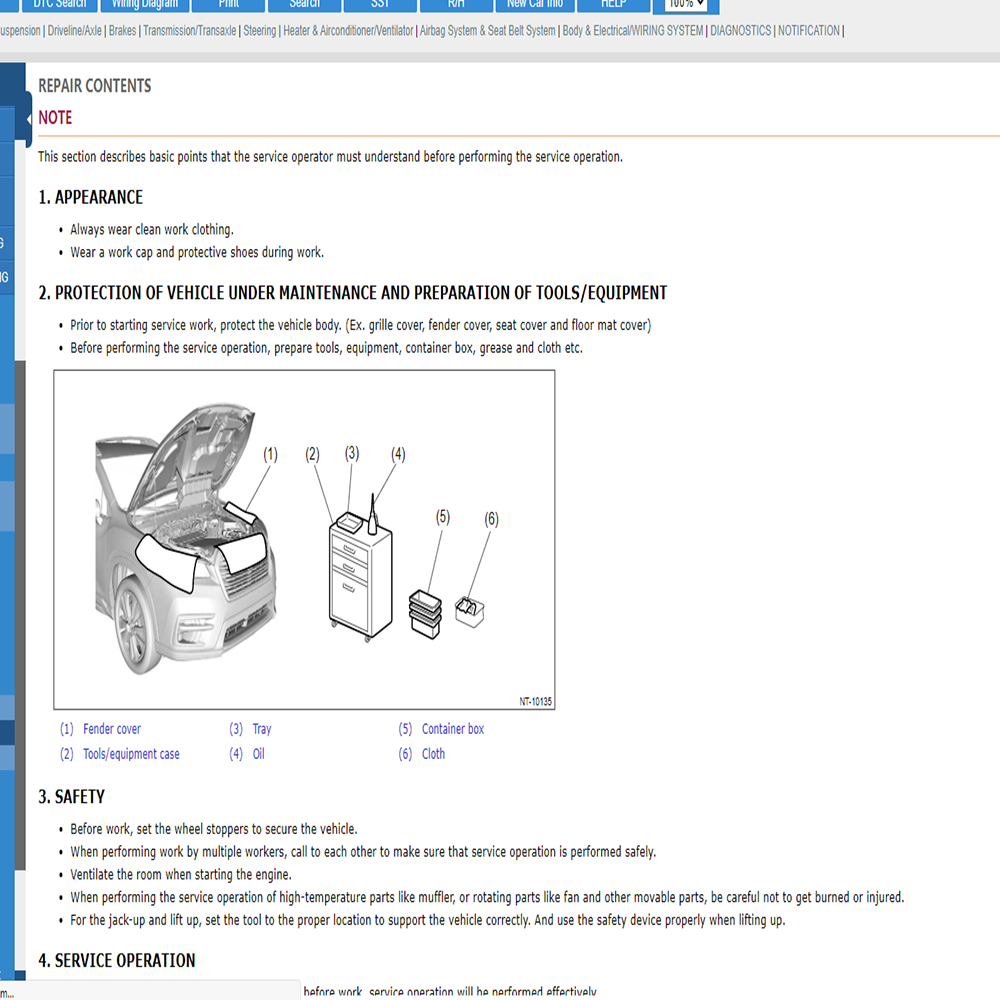 Online account voor Su-baru S- - Workshop Tools Online recensie en prijs