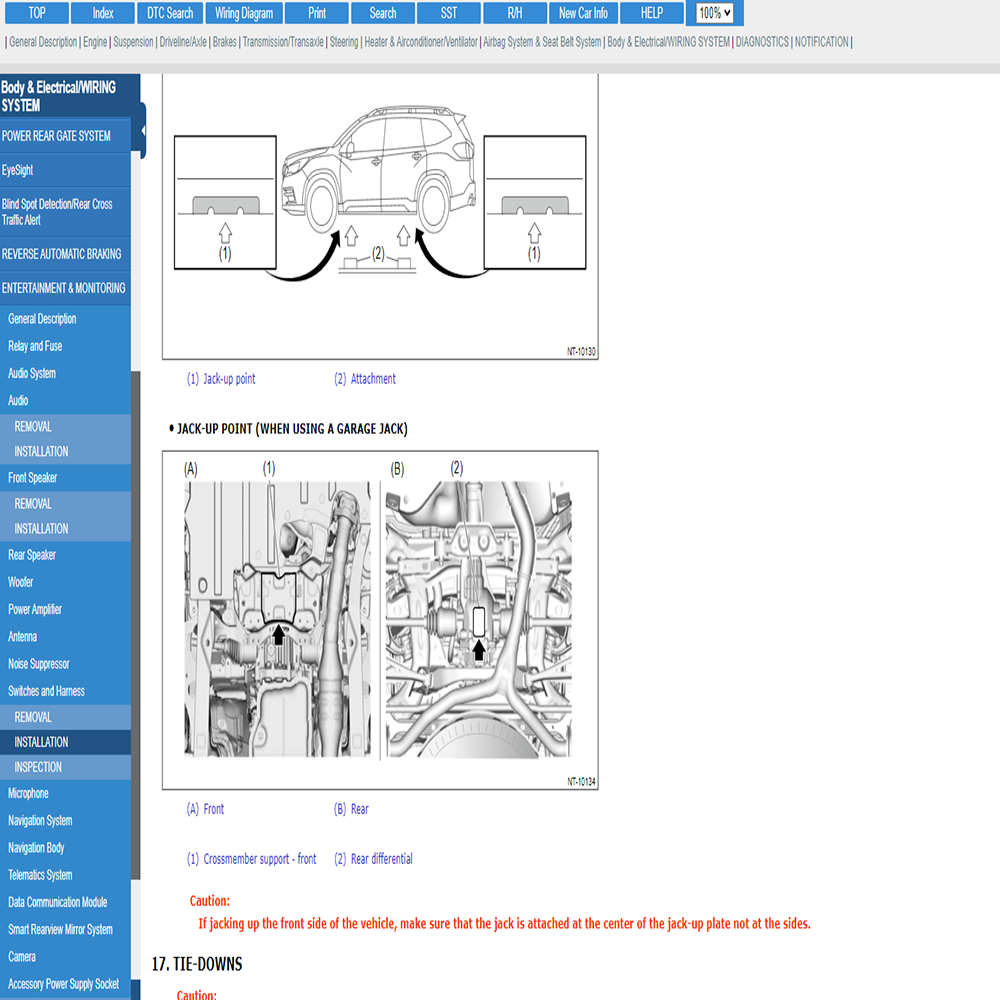 Online account voor Su-baru S- - Workshop Tools Online recensie en prijs
